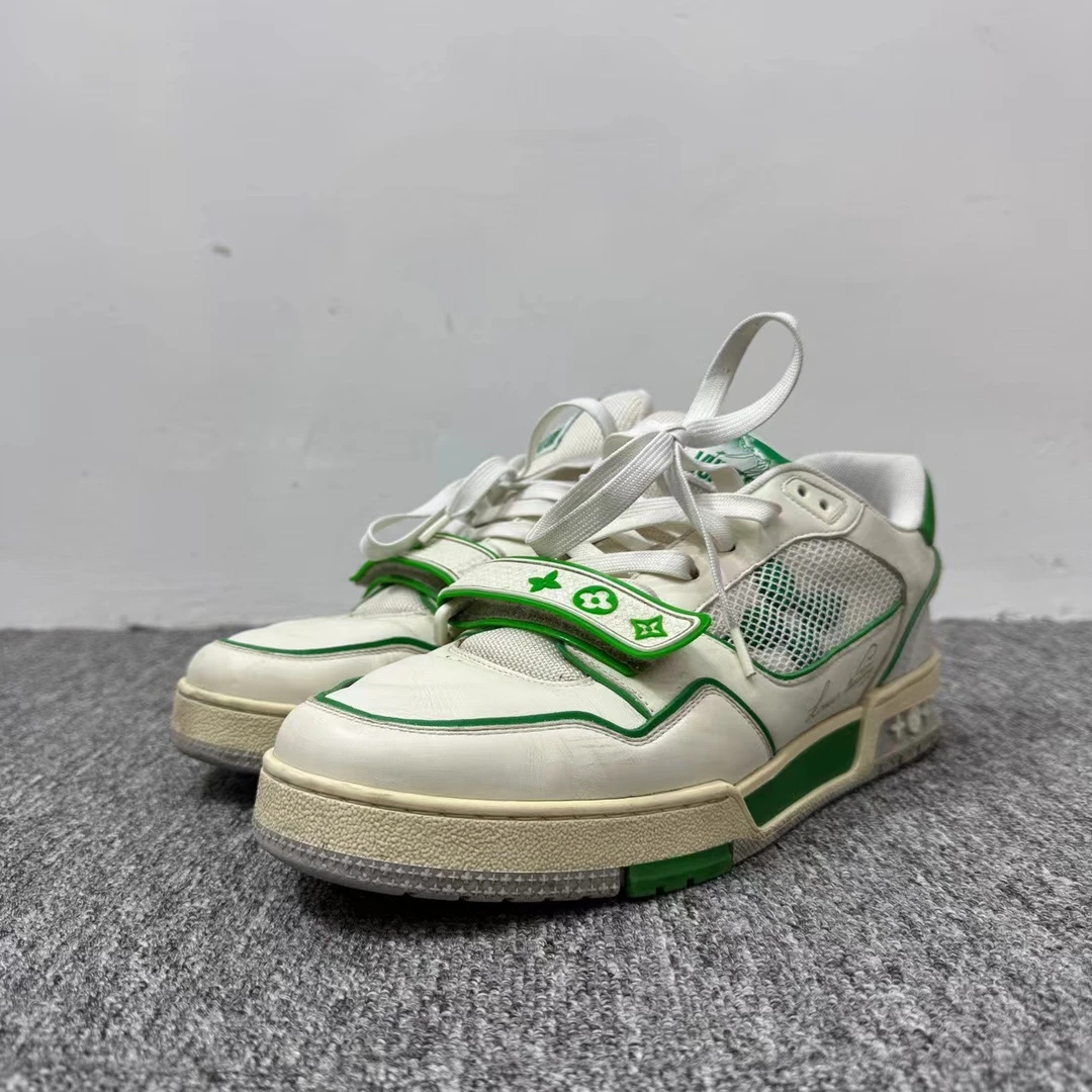 louis vuitton lv trainer 白绿魔术贴/12019 /尺码8.5/公价16002