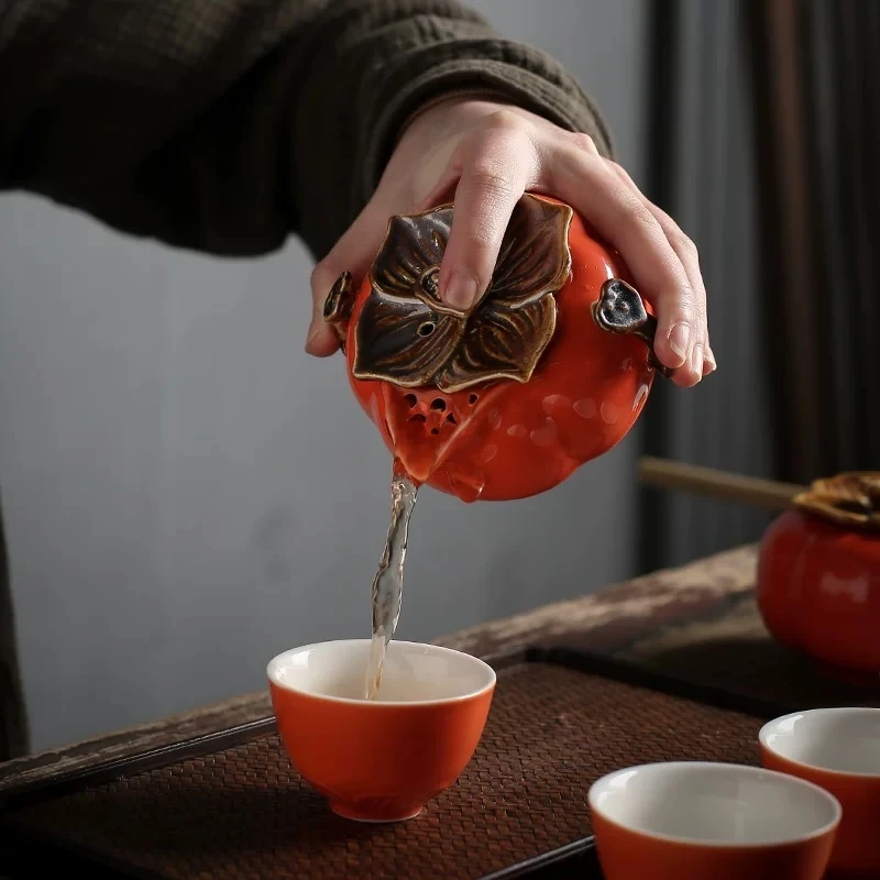【闪购商品】柿子手抓壶➕杯