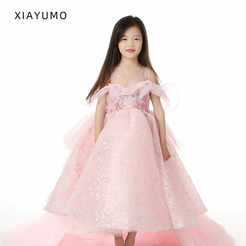 35LHL893X夏羽墨儿童礼服高端小众公主裙生日钢琴主持走秀演出服