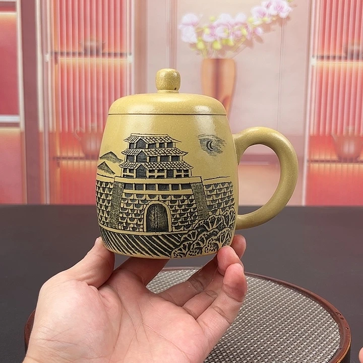 紫砂茶杯紫砂茶具手工紫砂盖杯