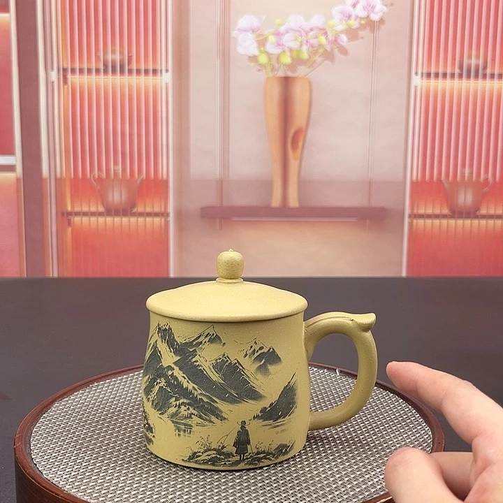 紫砂茶杯紫砂茶具手工紫砂盖杯