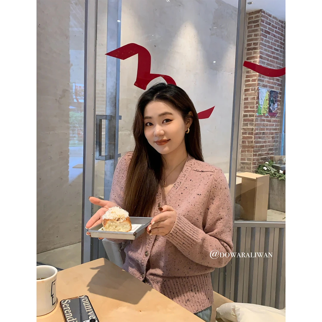 现货4526D大婉酱微胖定制 【奥利奥】韩系显瘦百搭针织开衫上衣女