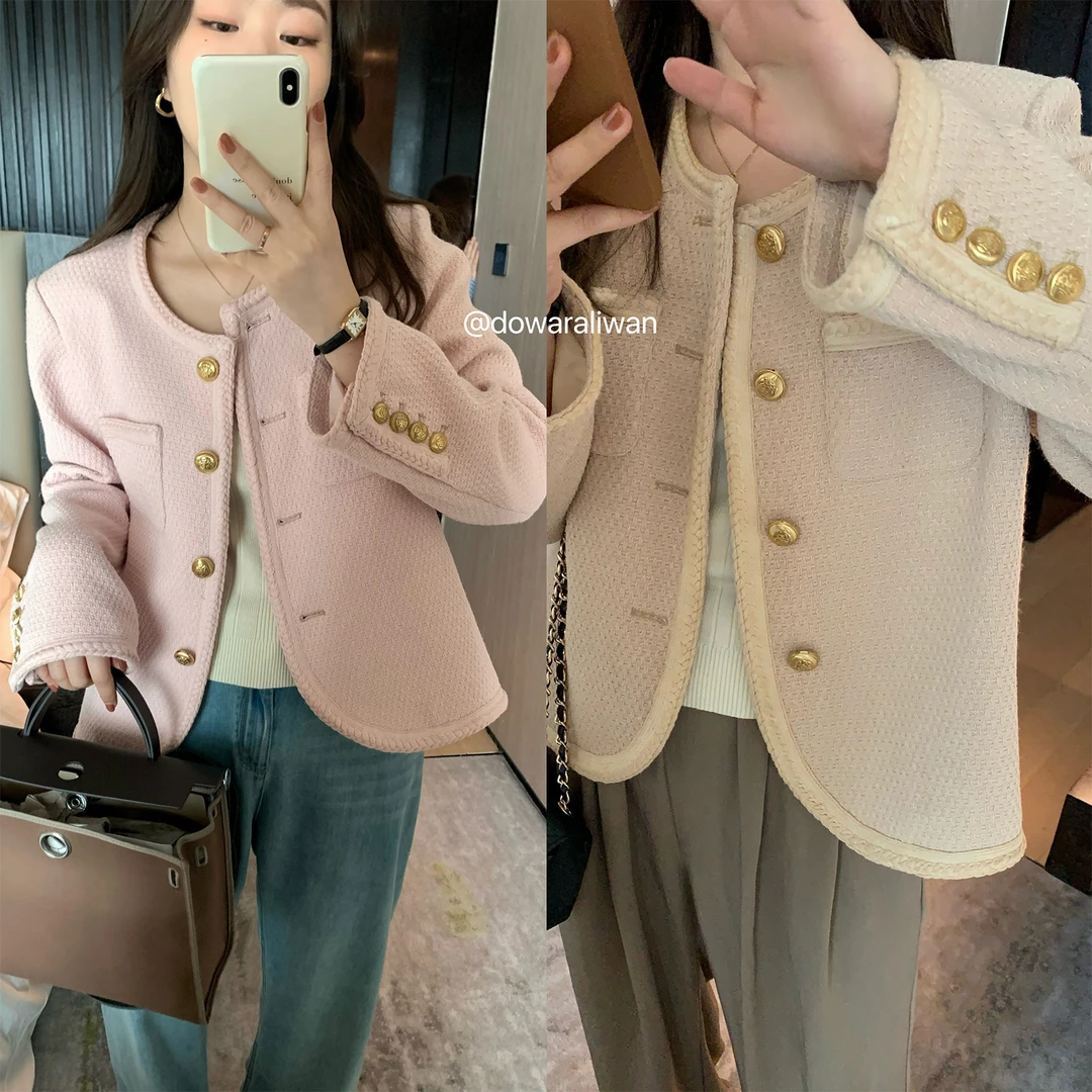 现货3954D 大婉酱微胖定制 早秋轻奢高级感名媛小香风外套