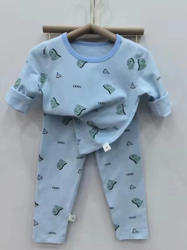 小童秋衣套装棉秋衣秋裤棉印花