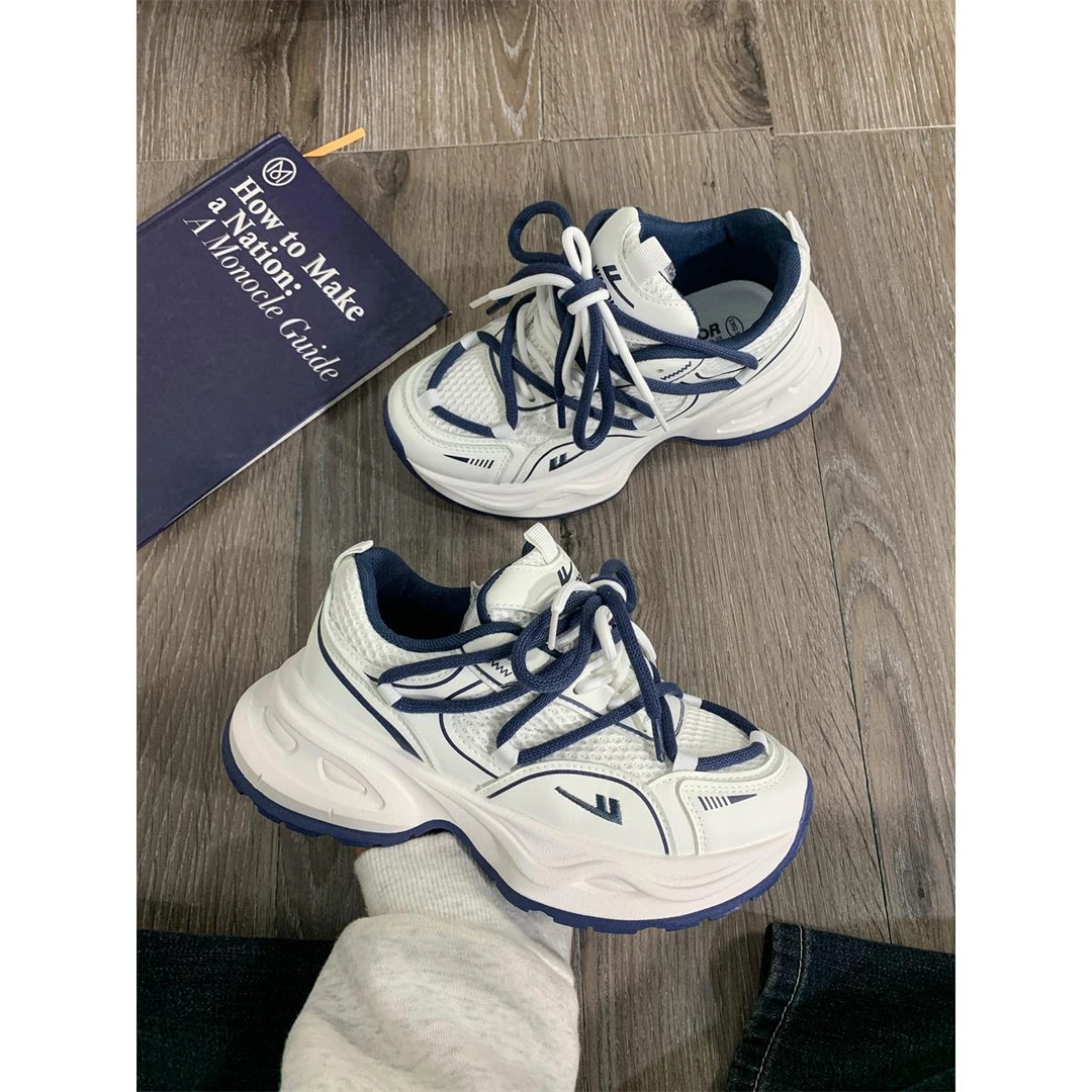 回力超火灰粉厚底老爹鞋女2025秋冬新款潮百搭小众女款增高运动鞋