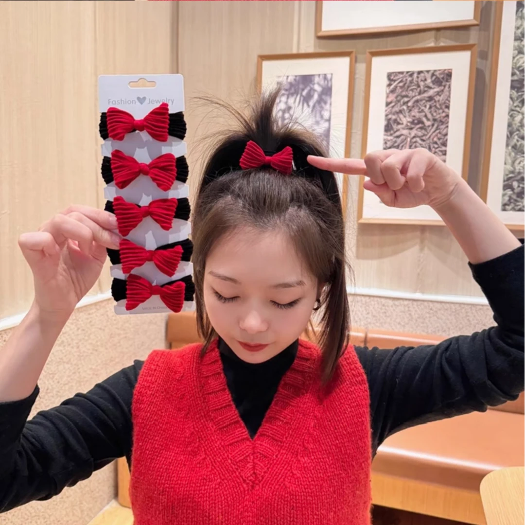 简约耐用发绳高弹力扎马尾头绳2025新款不伤发无痕粗发圈头饰女生