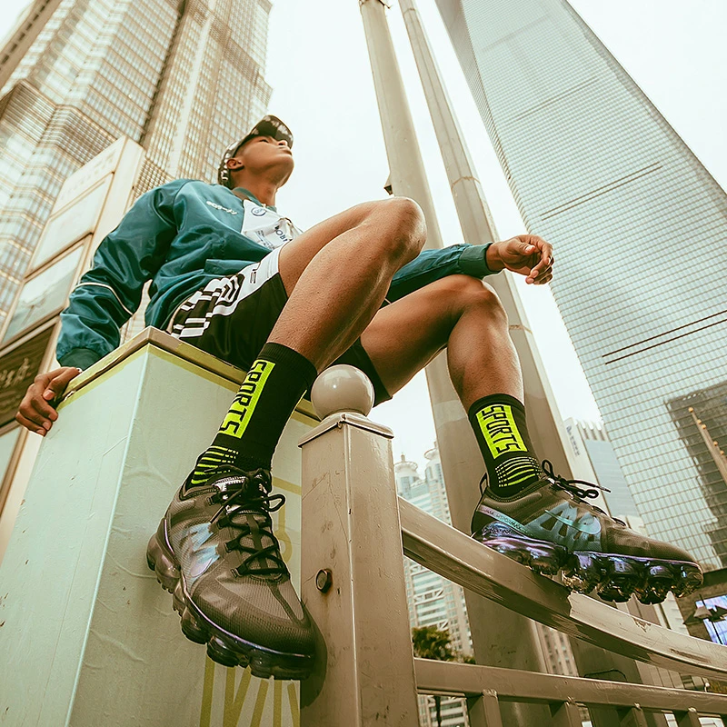 运动之家男秋冬篮球高筒球员精英袜透气专业实战户外运动袜子街头