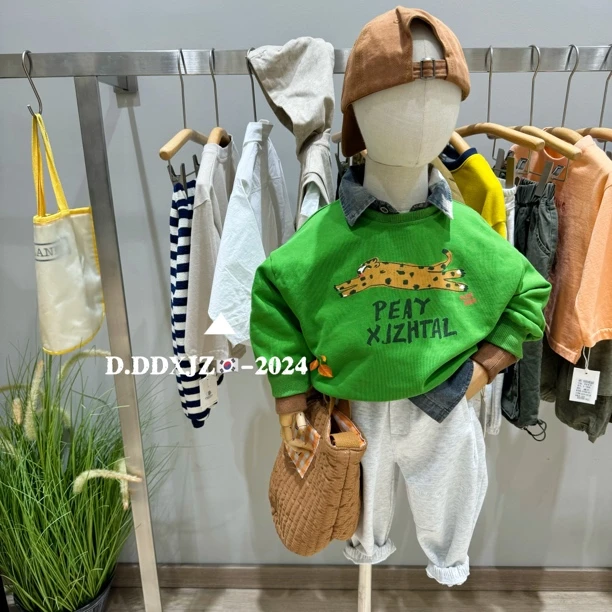 【好人有好豹】秋款滚滚家原创儿童韩系卡通印花圆领卫衣 1011