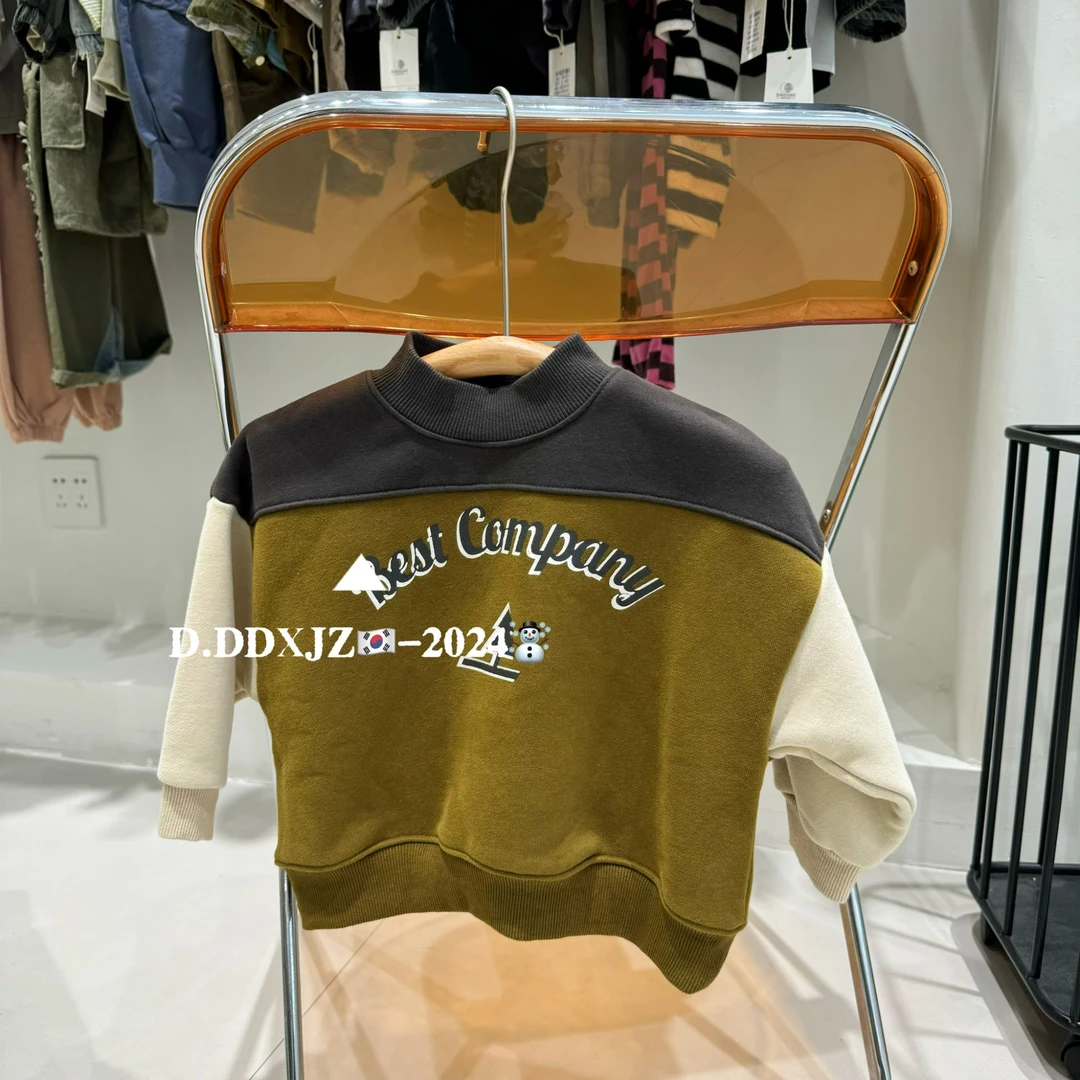 【冬款 新款】滚滚家原创 儿童 韩系 拼接 半高领 卫衣 30179