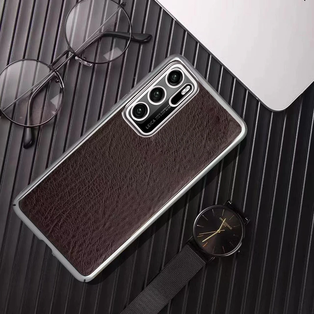 适用于华为P40高档手机壳鳄鱼皮纹高端轻薄防摔商务全包