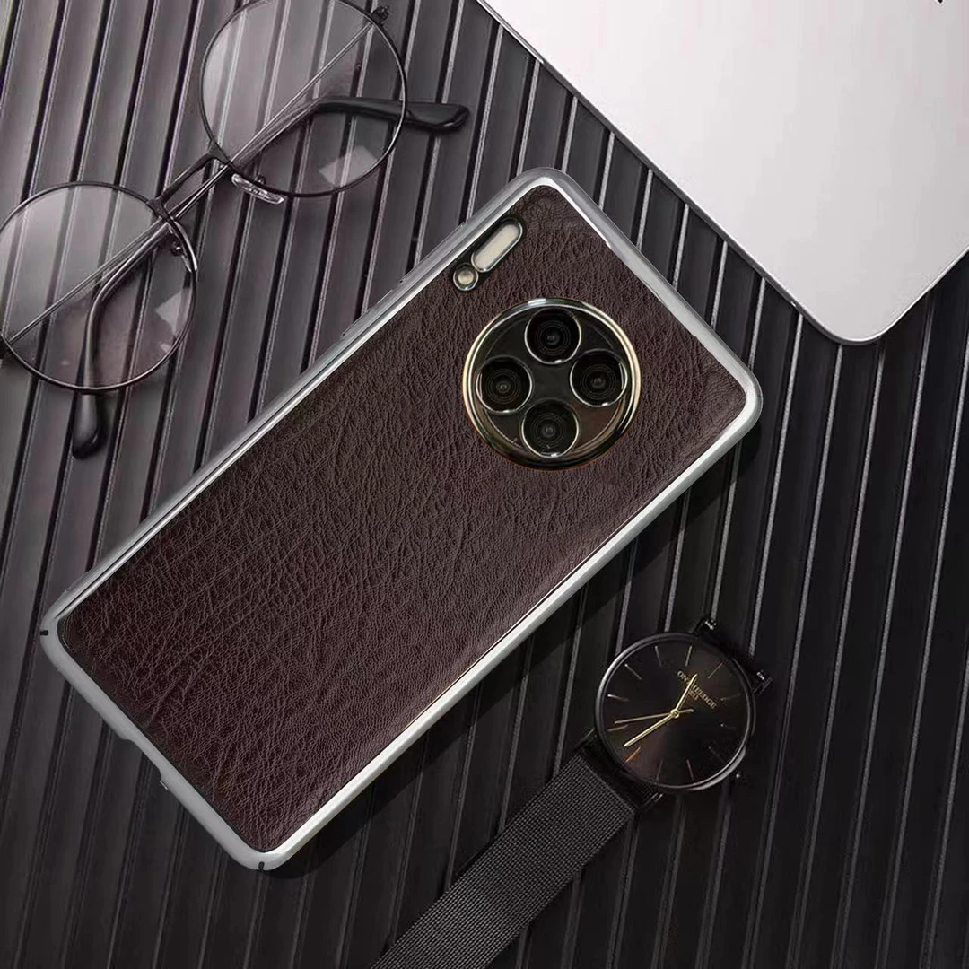 适用于华为Mate30EPro高档手机壳鳄鱼皮纹高端轻薄防摔商务全包