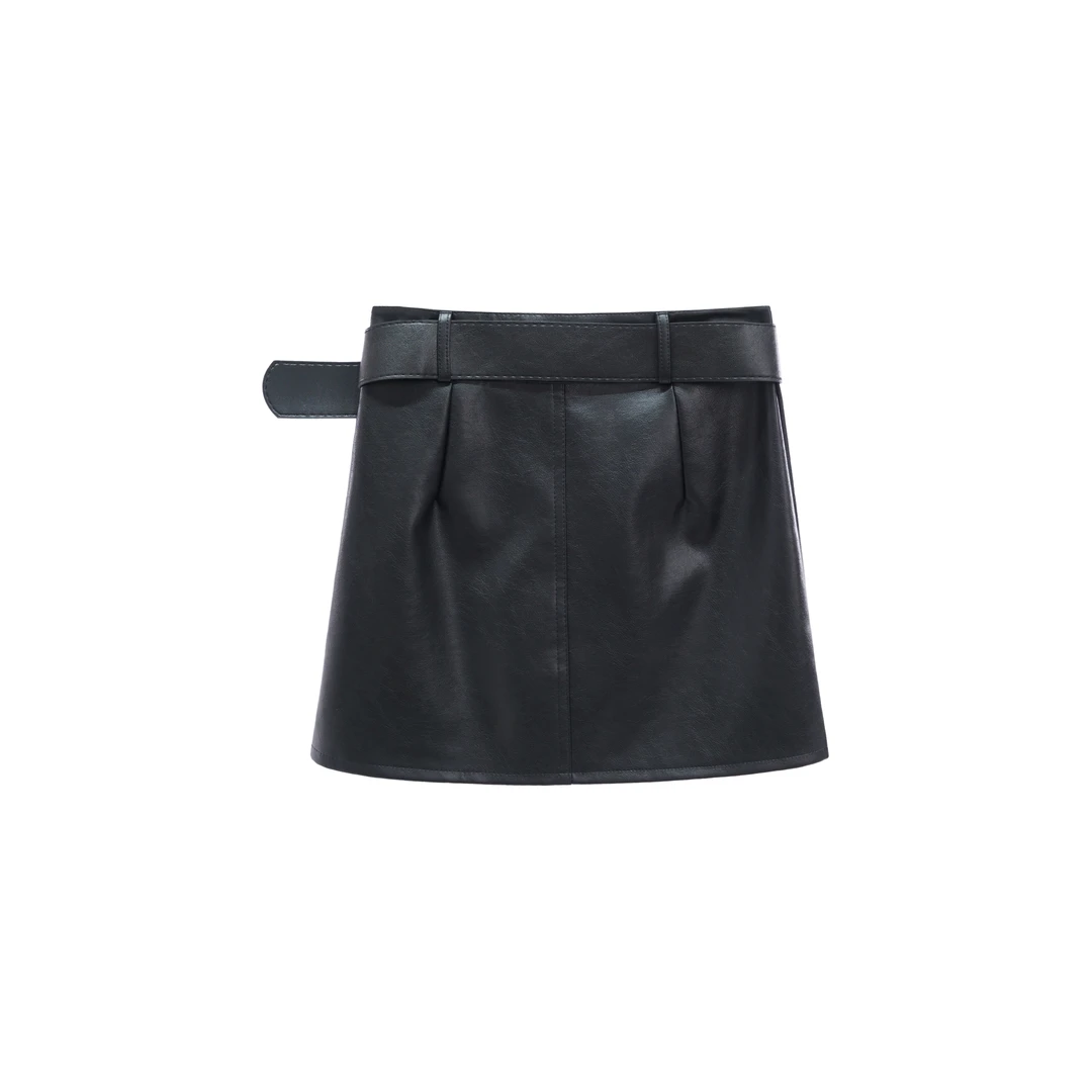 秋季穿搭设计感小众显瘦高腰半身裙韩版a字裙F593723