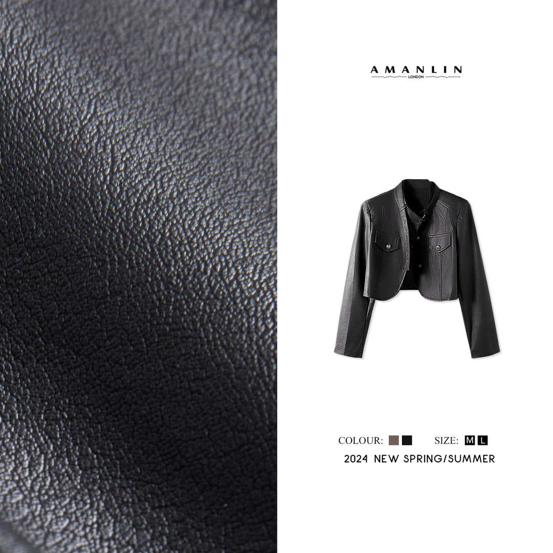 秋季新款法式小众设计感纽扣领带百搭外套女F592898