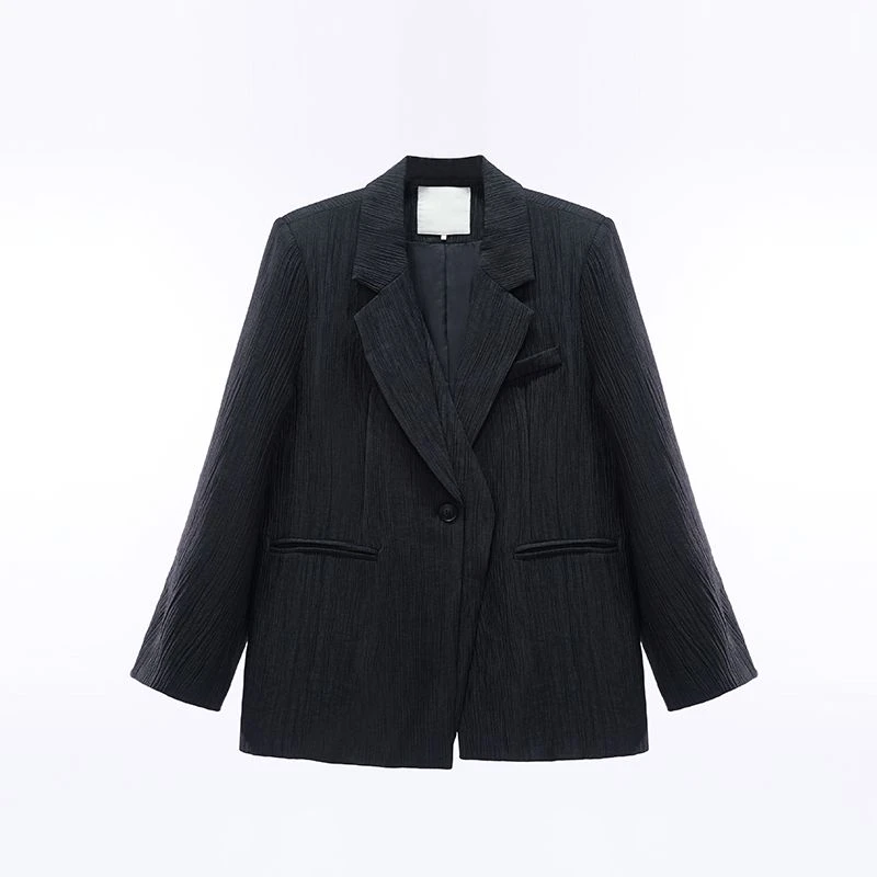 黑色西装外套女秋季韩版休闲百搭早秋宽松西服F593318