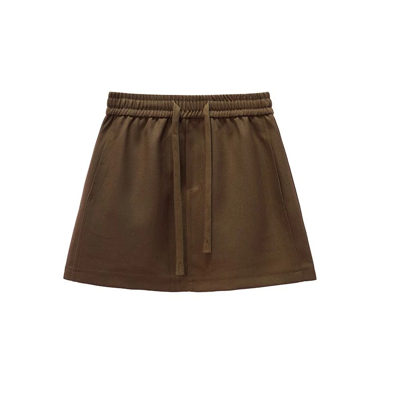 高级感简约风气质显瘦直筒短裤松紧腰百搭短款F593358