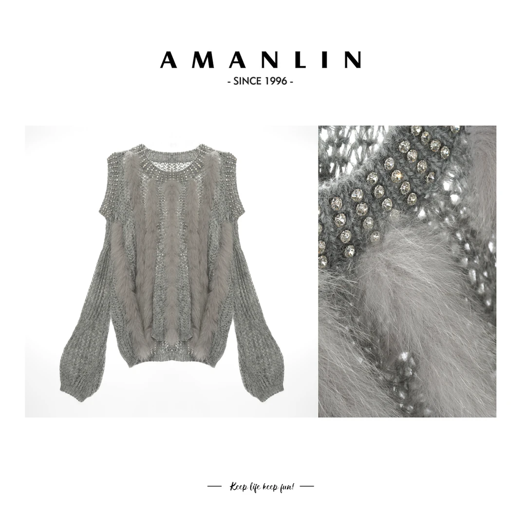 秋季新款小众设计感百搭高级感显瘦毛织上衣F593171