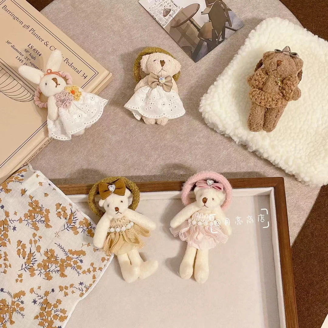 XS-0288森系动物兔子发绳布艺小熊发圈百搭可爱少女卡通甜美发饰