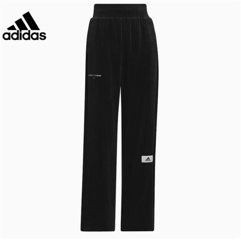 adidas/阿迪达斯女童大童冬季运动休闲长裤裤子裤黑色直筒休闲裤