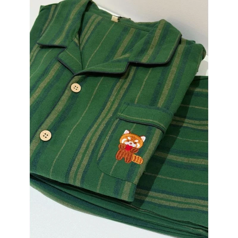 【情侣小浣熊】秋冬纯棉磨毛情侣长袖套装女时尚居家睡衣SY230486