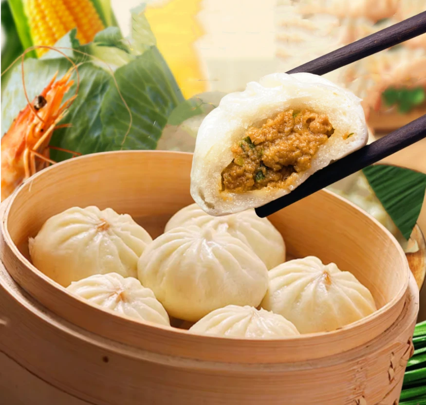 【拍7笼送8笼共15笼104个4斤】【鲜肉小笼包】早餐蒸煎包子发顺丰D1