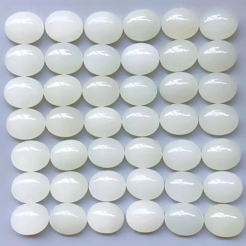 天然原矿打磨新疆和田白玉戒面裸石定尺镶嵌戒指吊坠手链耳钉男女