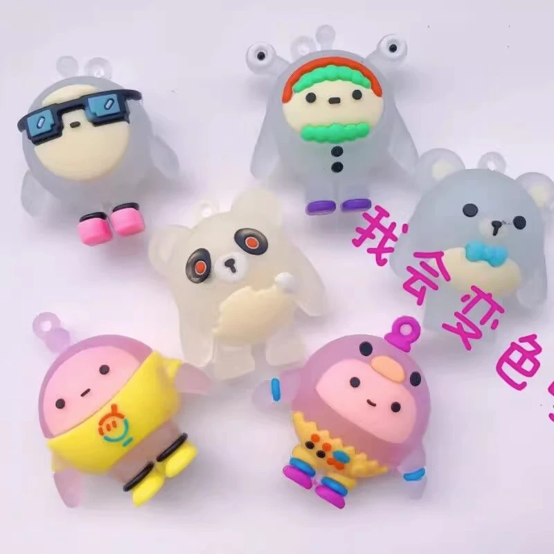 卡通夜光蛋仔派对钥匙扣可爱立体书包挂件幼儿园学生奖品活动礼品