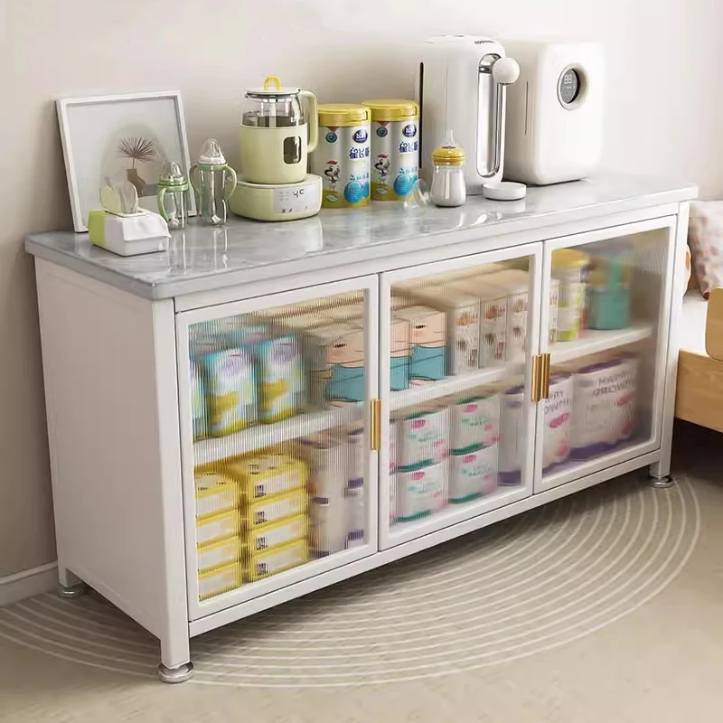 婴儿喂养台收纳柜落地宝宝用品置物架多层整理玩具奶粉罐储物柜子