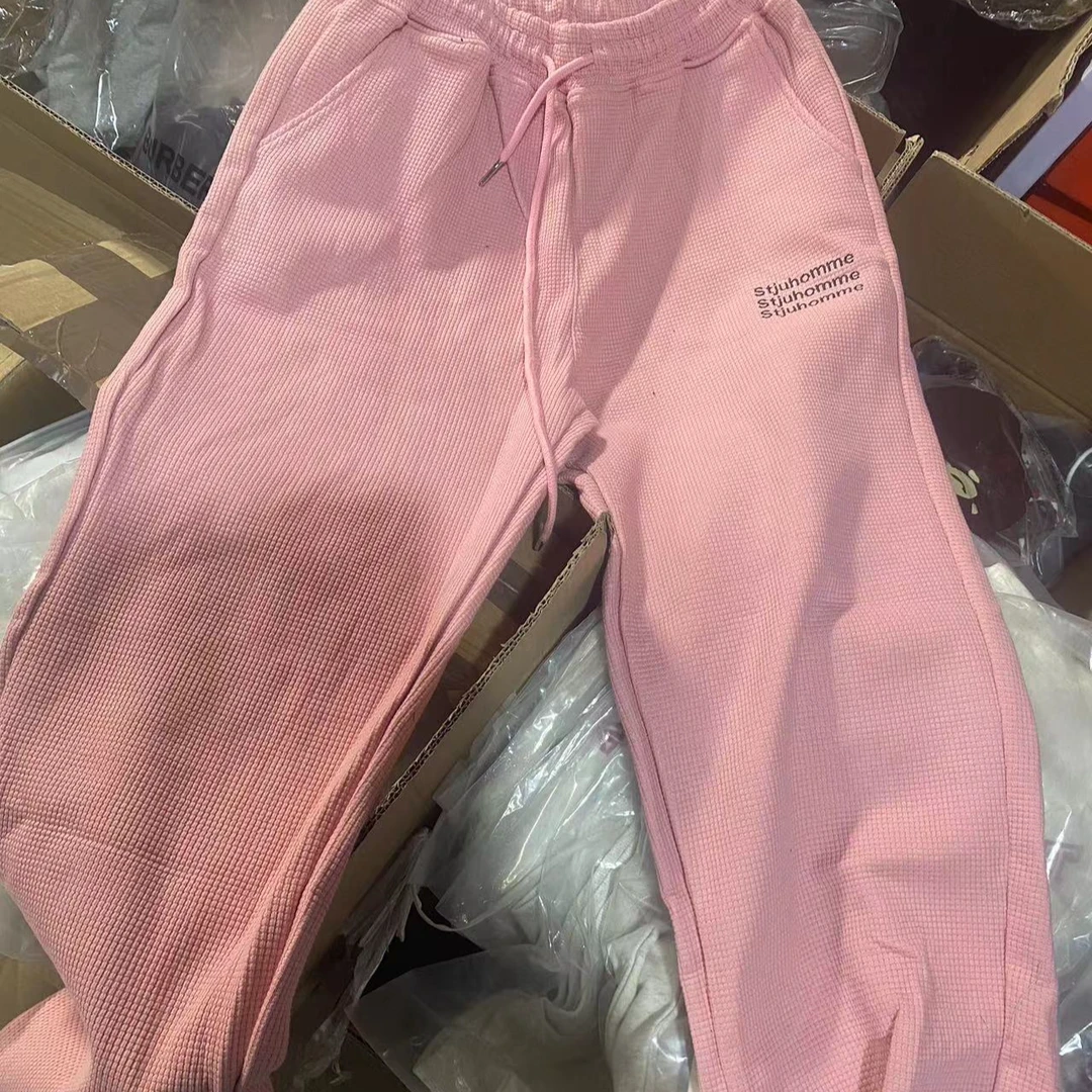 新款华夫格运动裤