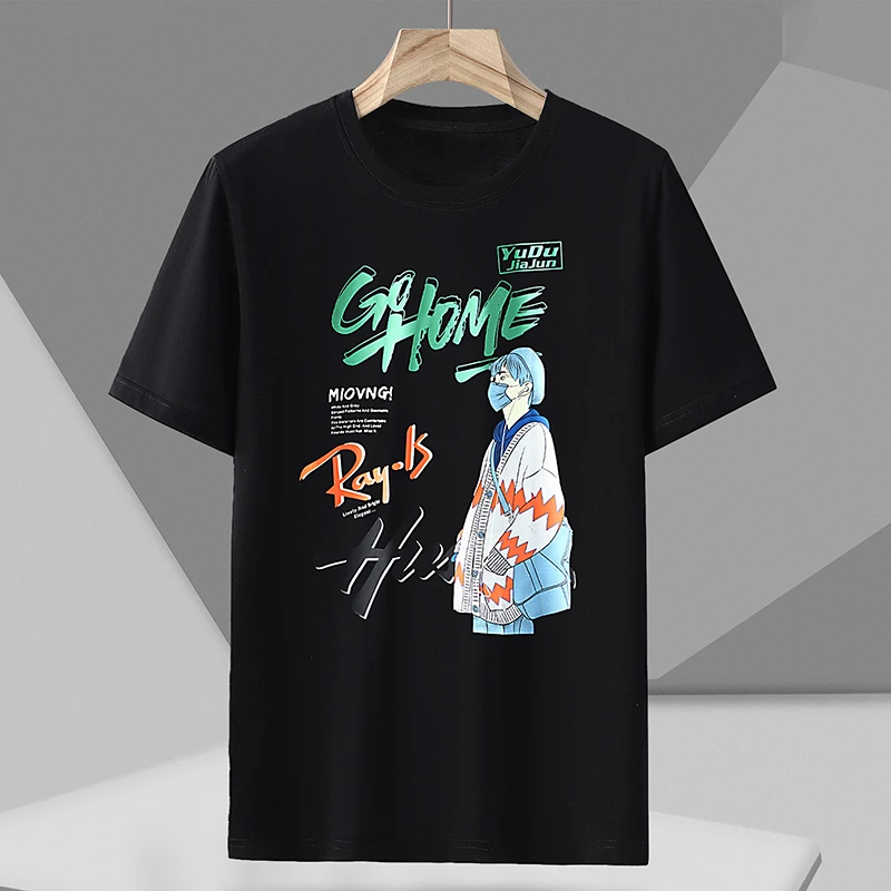 青少年初高中学生夏季加肥加大码宽松大男孩短袖t恤15岁18岁半袖