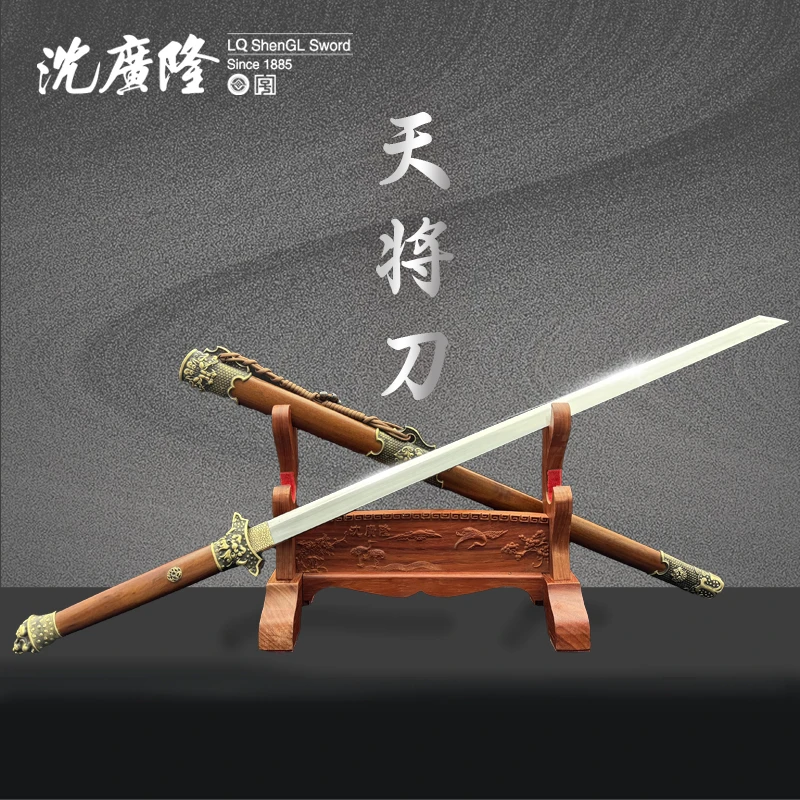「沈广隆刀剑」天将刀 唐横刀纯铜精雕 未开刃