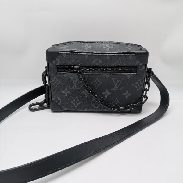 99新 LouisVuitton/路易威登 98新 16652 LV黑老花盒子邮差包