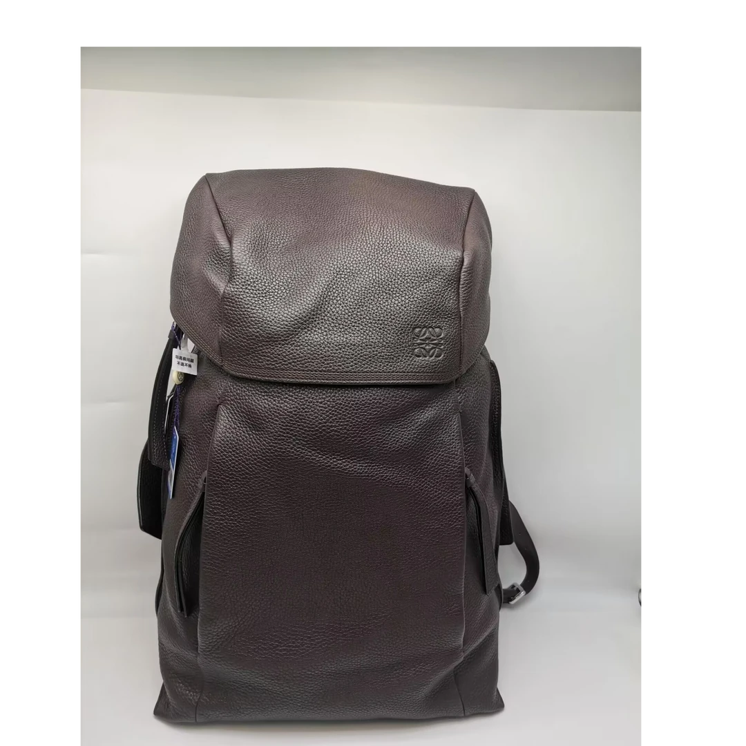 99新 LOEWE/罗意威 97新16895 罗意威 棕色 全皮 双肩包百搭休闲