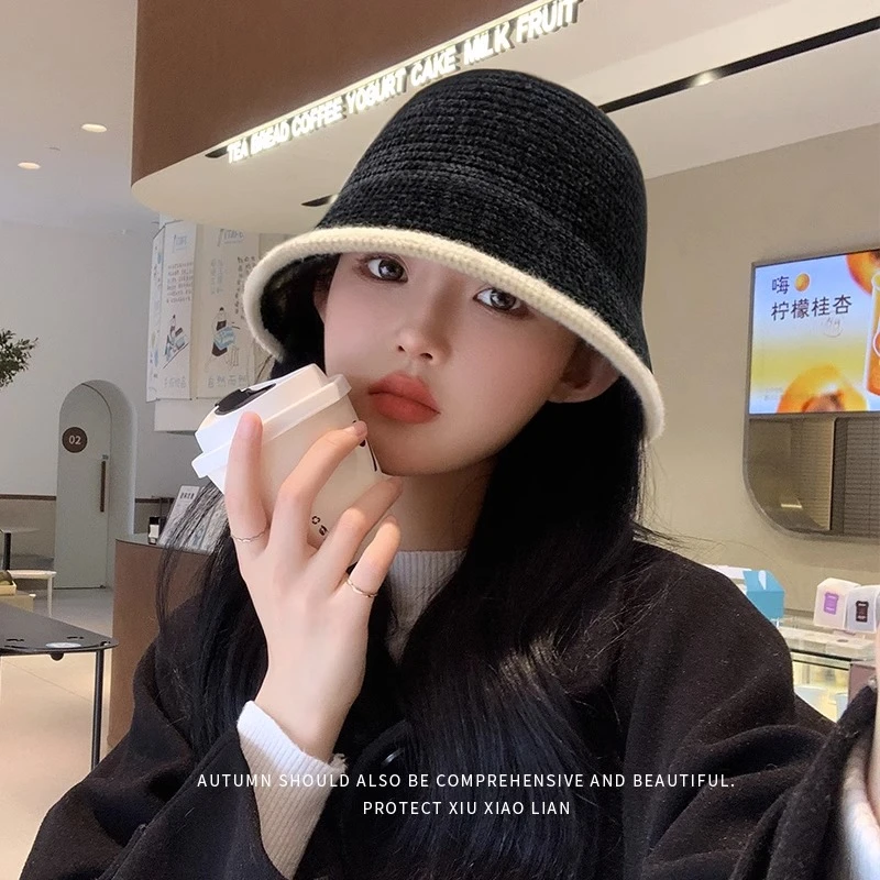 渔夫帽女韩系大头围遮阳帽子春秋显脸小水桶帽网红潮素颜遮脸盆帽