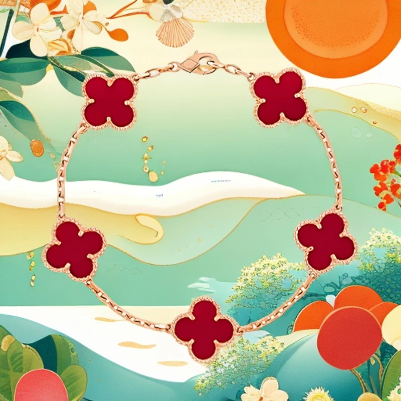 925银手链 四叶草手链S925纯银女时尚经典轻奢高级感气质双面