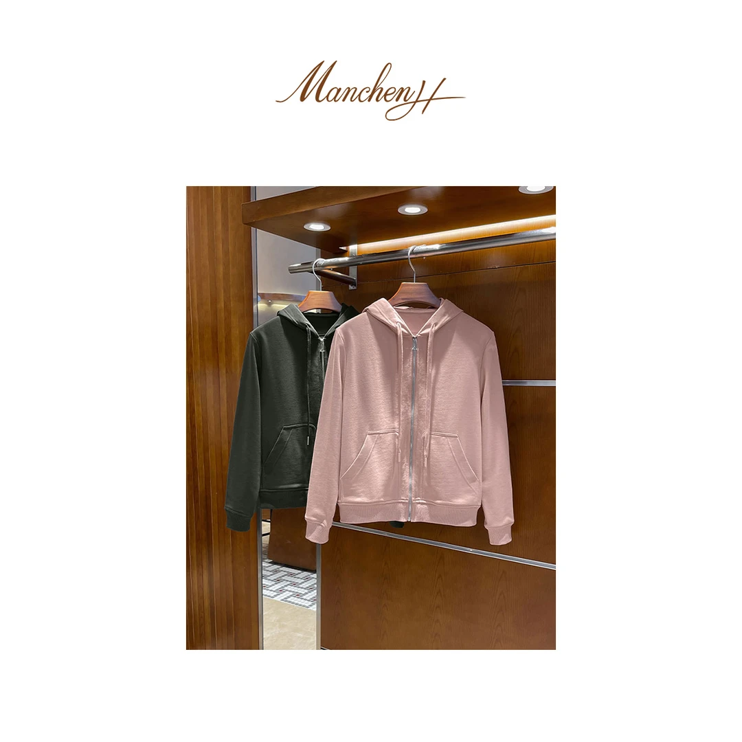 H姐曼辰“活力定格”客订极细精品棉定染高级色连帽卫衣