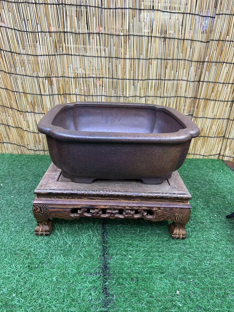 宜兴精品柴烧四方盆