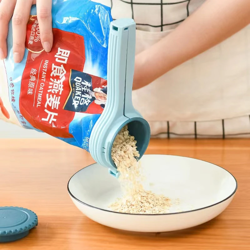 多功能封口夹食品保鲜密封夹五谷杂粮防潮出料嘴零食袋子夹防尘