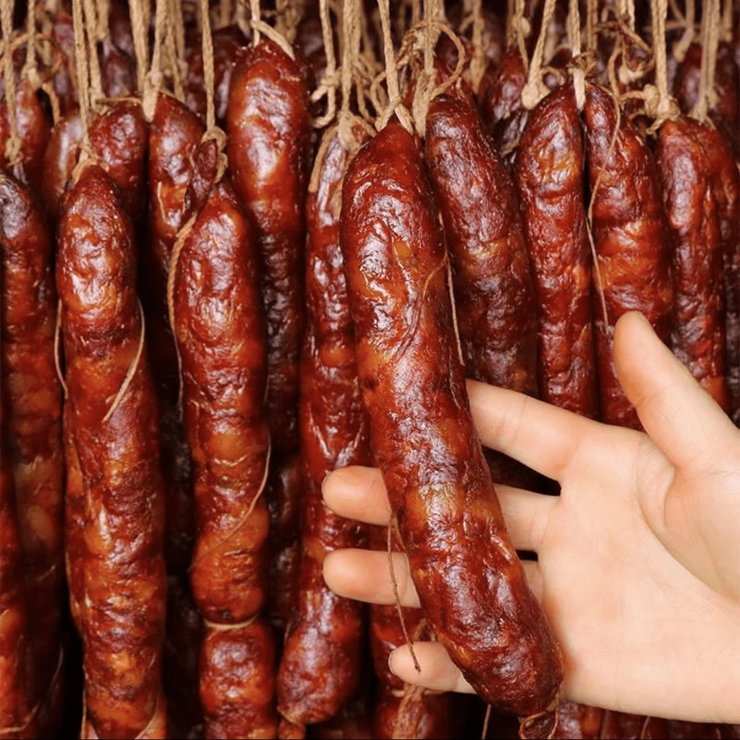 香肠烟熏农村熟食猪【麻辣香肠】现称改价）