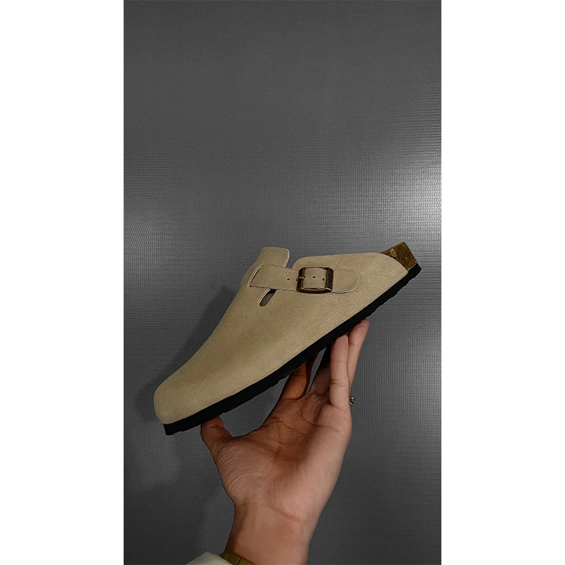 龙叨叨 2024新款复古包头软木勃肯鞋外穿半拖舒适百搭拖鞋男女