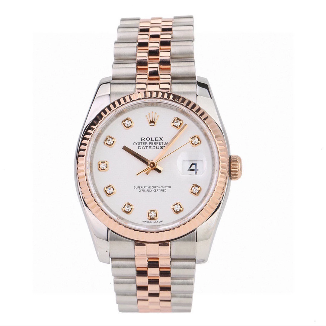 99新 Rolex/劳力士 日志型乱码机械腕表/116231/象牙白稀有盘面/