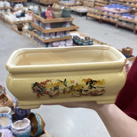 陶瓷20CM以下黄色长方