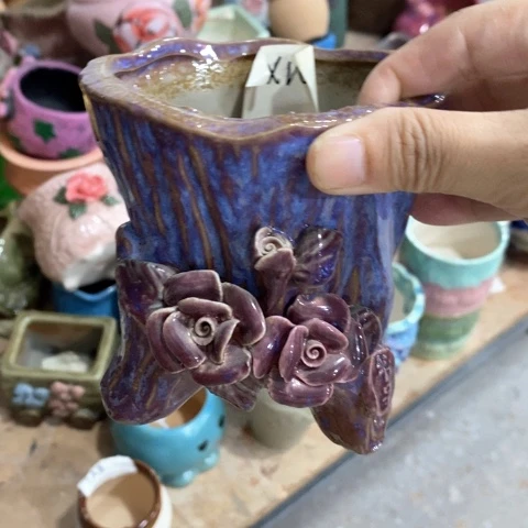 陶瓷20CM以下小紫色树桩