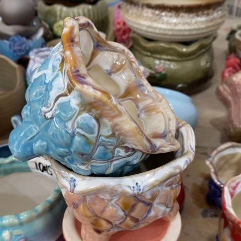 陶瓷20CM以下Q286天蓝，粉色