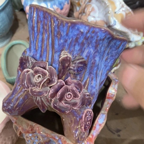 陶瓷20CM以下小紫色树桩