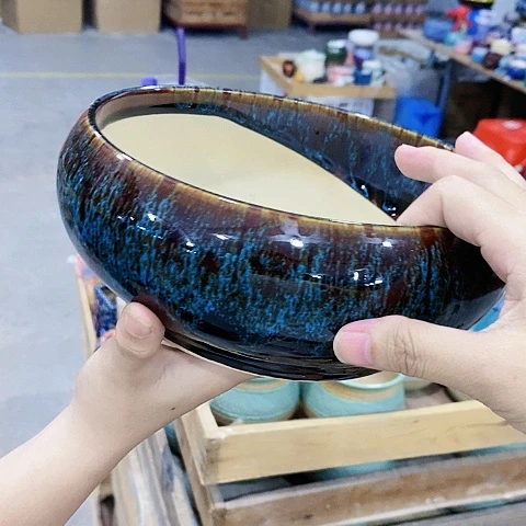 陶瓷20CM以下蓝色拼盘