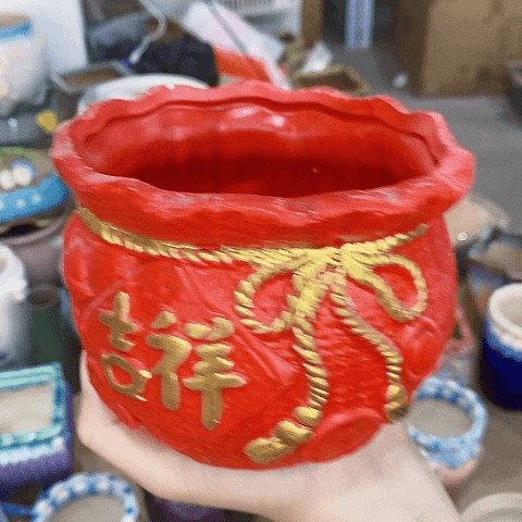 陶瓷20CM以下小红吉祥