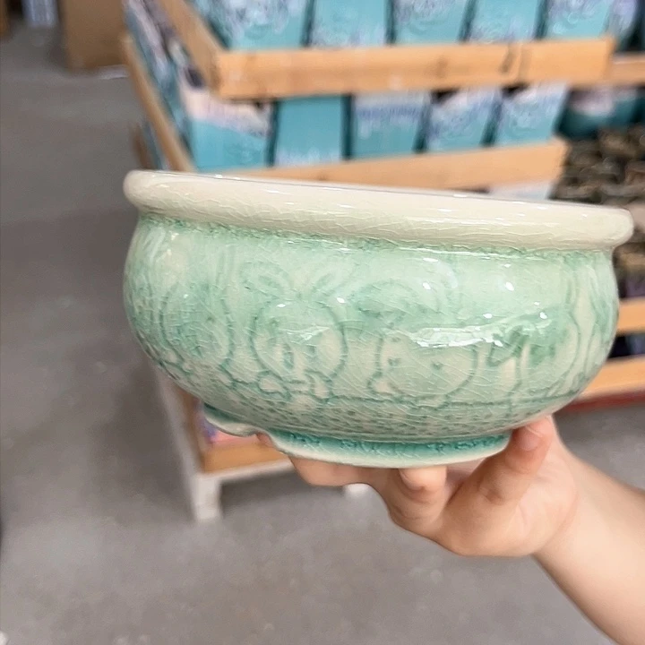 陶瓷20CM以下D绿色兔子拼盘
