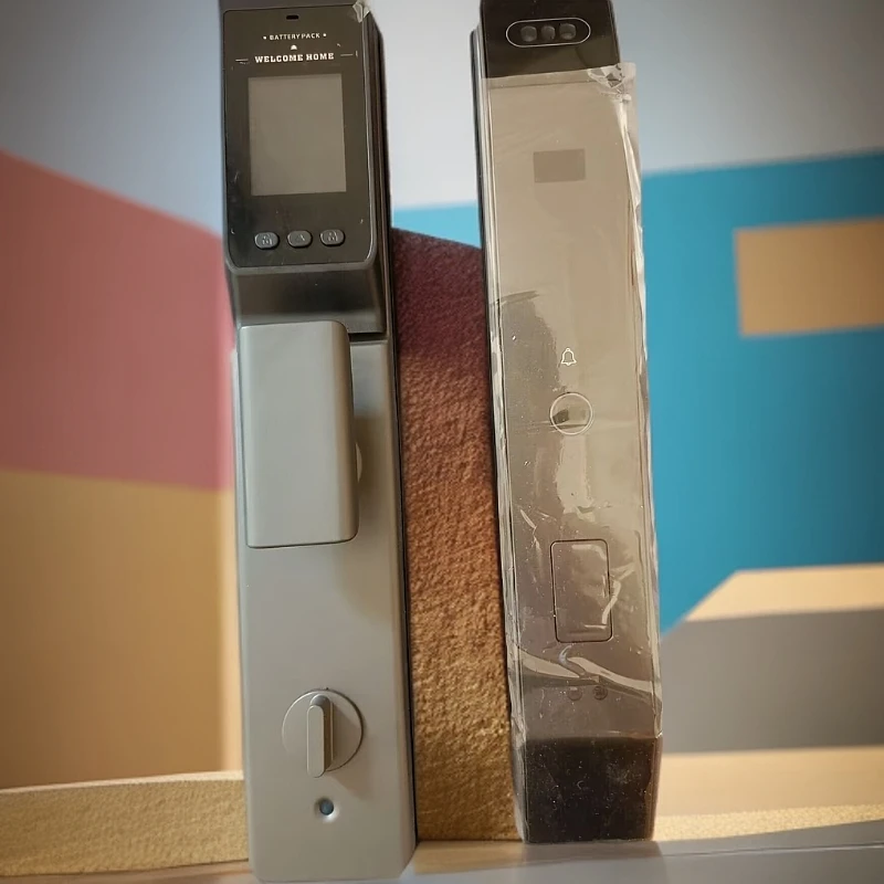 全自动人脸识别智能锁高清大屏指纹密码防盗门锁（购图一送图2）