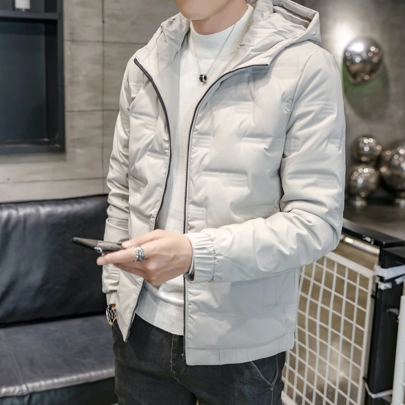 正品白鸭绒轻薄款男装羽绒服2024新款休闲连帽冬装外套男冬季保暖