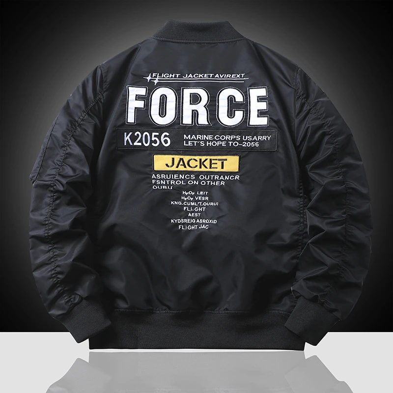 高端秋冬新款ma1飞行员夹克男士潮流刺绣棒球服春秋工装外套潮牌